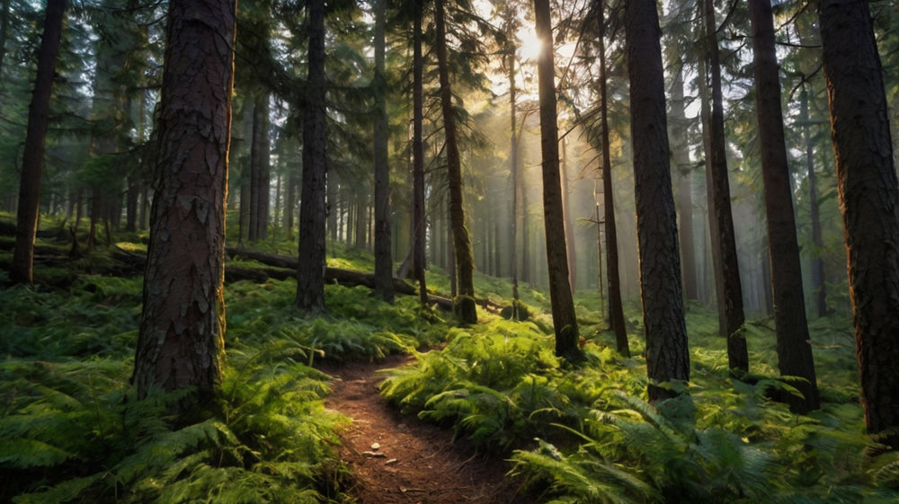 Forest In The Morning | HD Metal Print