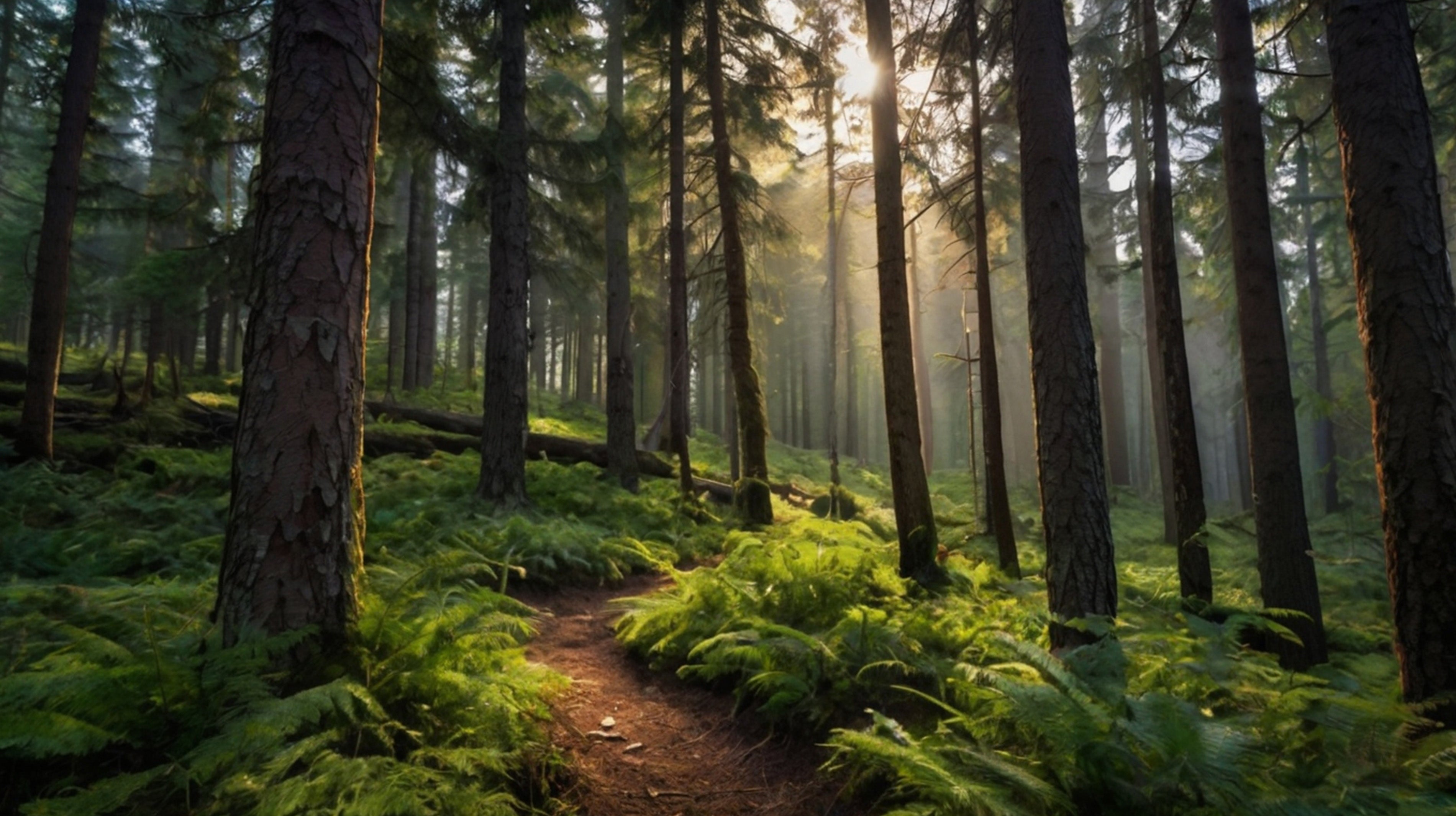 Forest In The Morning | HD Metal Print